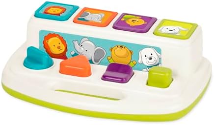Battat – Cause-And-Effect Toy – Developmental Toy With Buttons & Colors – Color Sorting Animal Toys – For Kids, Toddlers, Babies – 18 Months + – Pop-Up Pals - Image 9