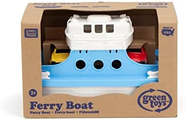 Green Toys Ferry Boat with Mini Cars Bathtub Toy, Blue/White, Standard - Image 3