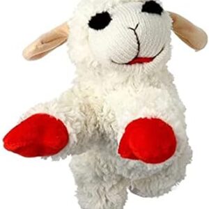 Multipet INTERNATIONAL 843140 Lambchop Plush Squeak Toy Mini for Pets, 6-Inch, White, Small