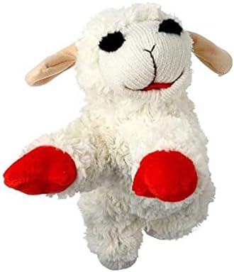 Multipet INTERNATIONAL 843140 Lambchop Plush Squeak Toy Mini for Pets, 6-Inch, White, Small