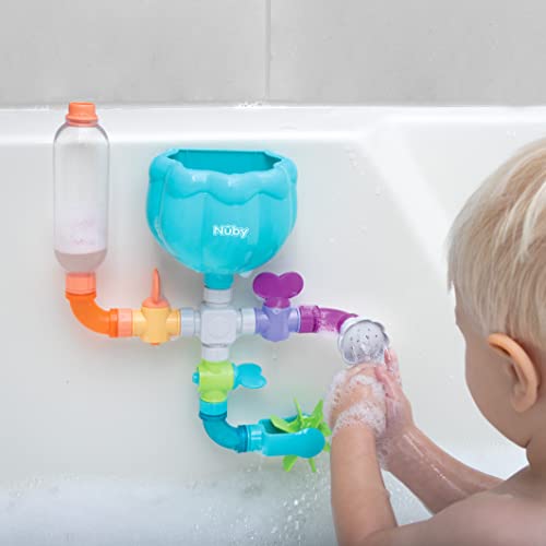 Nuby Wacky Waterworks Pipes Bath Toy with Interactive Features for Cognitive Development - Image 7