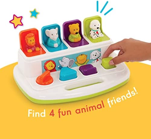 Battat – Cause-And-Effect Toy – Developmental Toy With Buttons & Colors – Color Sorting Animal Toys – For Kids, Toddlers, Babies – 18 Months + – Pop-Up Pals - Image 3