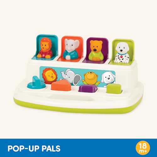 Battat – Cause-And-Effect Toy – Developmental Toy With Buttons & Colors – Color Sorting Animal Toys – For Kids, Toddlers, Babies – 18 Months + – Pop-Up Pals - Image 6