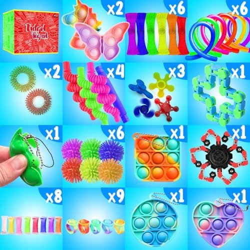 Fidget Toys Set, 80 Pack Sensory Toys Party Favors Kids Autism Autistic Children, Classroom Treasure Box Chest Prizes Pinata Stuffer Gifts Small Mini Bulk Toy Carnival ADHD - Image 3