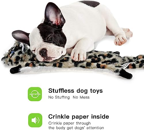 SHARLOVY Dog Squeaky Toys No Stuffing 6 Pack Dog Toys Crinkle Dog Toys for Small Dogs Durable Dog Chew Toys Plush Cute Animals Natural Puppy Toys for Teething Pet Toys Squeak - Image 3