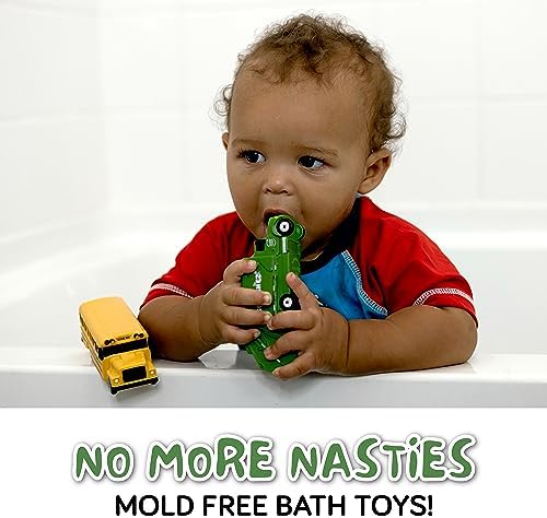 Mold Free Baby Toys for Babies and Toddlers, Car No Hole Bath Toys, Non Squirting Bath Toys no Mold for Tub, Beach, Pool, BPA-Free, Safe, Fun Infant Baby Bath Toys No Holes 0 1 3 6 12 18 Month - Image 2
