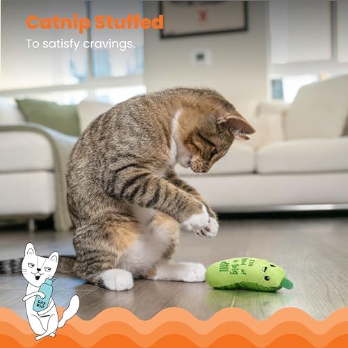 Catstages Crunchy Pickle Kicker Dental Catnip Cat Toy - Image 3
