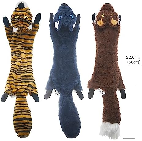 SHARLOVY Dog Squeaky Toys 5 Pack, Pet Toys Crinkle Dog Toy No Stuffing Animals Dog Plush Toy Dog Chew Toy for Large Dogs and Medium Dogs Squeeky Doggie Toys 5 Pack for Large Dogs Multi-Colored - Image 7