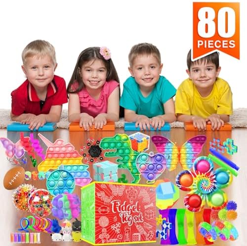 Fidget Toys Set, 80 Pack Sensory Toys Party Favors Kids Autism Autistic Children, Classroom Treasure Box Chest Prizes Pinata Stuffer Gifts Small Mini Bulk Toy Carnival ADHD - Image 7