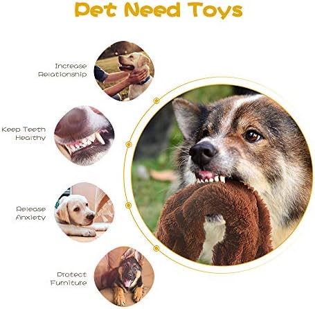 FIREOR Dog Squeak Toys, No Stuffing Plush Dogs Chew Toy for Small Medium Large Breed Chewer Squeaky Pet Supplies Tough Durable Puppy Teething Chewing Interactive to Keep Them Busy Best Birthday Gift - Image 2