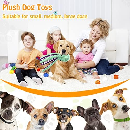 Fuufome Squeaky Dog Toys for Large Dogs: Plush Dog Toys with Soft Fabric for Small, Medium, and Large Pets - Octopus Stuffed Dog Toys for Indoor Play - Image 2