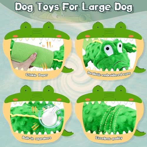 WOWBALA Large Squeaky Big Dog Toys : Indoor Plush Dog Chew Toys - Tough Tug of War Dog Toys - Interactive Puppy Toys for Small,Medium,Large Breed - Image 4