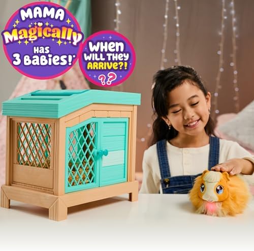 Little Live Pets - Mama Surprise | Soft, Interactive Guinea Pig and her Hutch, and her 3 Babies. 20+ Sounds & Reactions. for Kids Ages 4+, Multicolor, 7.8 x 11.93 x 11.38 inches - Image 2