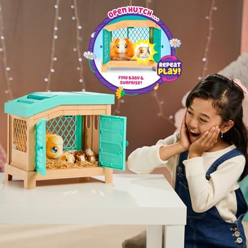Little Live Pets - Mama Surprise | Soft, Interactive Guinea Pig and her Hutch, and her 3 Babies. 20+ Sounds & Reactions. for Kids Ages 4+, Multicolor, 7.8 x 11.93 x 11.38 inches - Image 4