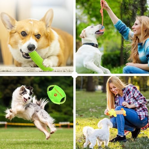 Aipper Dog Puppy Toys 23 Pack, Puppy Chew Toys for Fun and Teeth Cleaning, Dog Squeak Toys,Treat Dispenser Ball, Tug of War Toys, Puppy Teething Toys, Dog Rope Toys Pack for Medium to Small Dogs - Image 7
