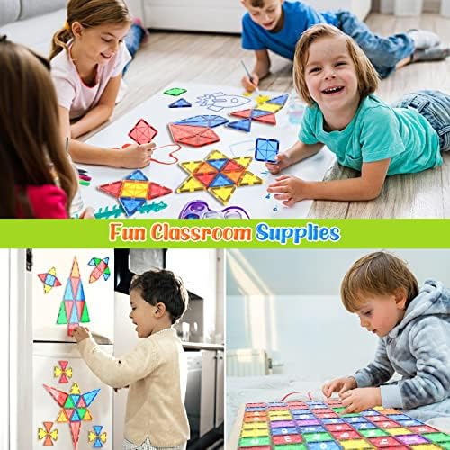 Magnetic Tiles Kids Toys STEM Magnet Toys for Toddler Magnetic Blocks Building Toys Preschool Learning Sensory Montessori Toys for 3+ Year Old Boys and Girls, Safe Creativity Toddler Kids Toys - Image 5