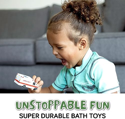 Mold Free Baby Toys for Babies and Toddlers, Car No Hole Bath Toys, Non Squirting Bath Toys no Mold for Tub, Beach, Pool, BPA-Free, Safe, Fun Infant Baby Bath Toys No Holes 0 1 3 6 12 18 Month - Image 6