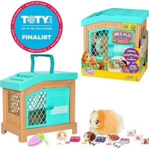 Little Live Pets - Mama Surprise | Soft, Interactive Guinea Pig and her Hutch, and her 3 Babies. 20+ Sounds & Reactions. for Kids Ages 4+, Multicolor, 7.8 x 11.93 x 11.38 inches