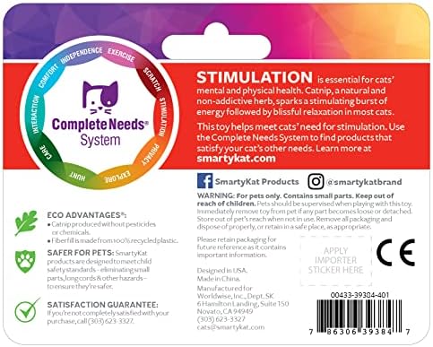 SmartyKat (3 Count) Skitter Critters Catnip Cat Toys - Gray/Cream, 3 Count - Image 7