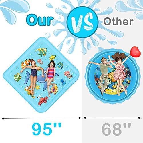 Growsland Splash Pad for Toddlers, Outdoor Sprinkler for Kids, 67" Summer Water Toys Inflatable Wading Baby Pool Fun Gifts for 3 4 5 6 7 8 9 Years Old Boy Girl Backyard Garden Lawn Outdoor Games - Image 2