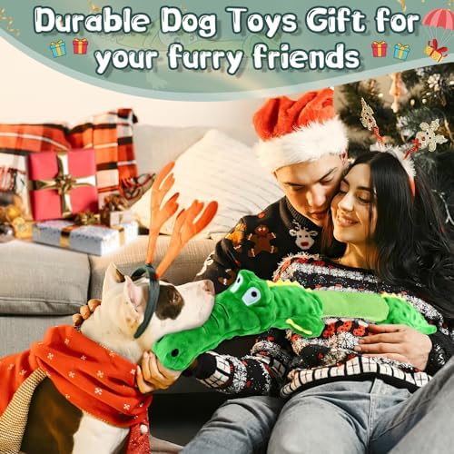 WOWBALA Large Squeaky Big Dog Toys : Indoor Plush Dog Chew Toys - Tough Tug of War Dog Toys - Interactive Puppy Toys for Small,Medium,Large Breed - Image 7