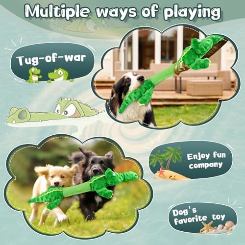WOWBALA Large Squeaky Big Dog Toys : Indoor Plush Dog Chew Toys - Tough Tug of War Dog Toys - Interactive Puppy Toys for Small,Medium,Large Breed - Image 5