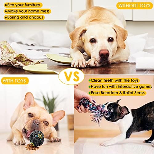 Aipper Dog Puppy Toys 23 Pack, Puppy Chew Toys for Fun and Teeth Cleaning, Dog Squeak Toys,Treat Dispenser Ball, Tug of War Toys, Puppy Teething Toys, Dog Rope Toys Pack for Medium to Small Dogs - Image 6