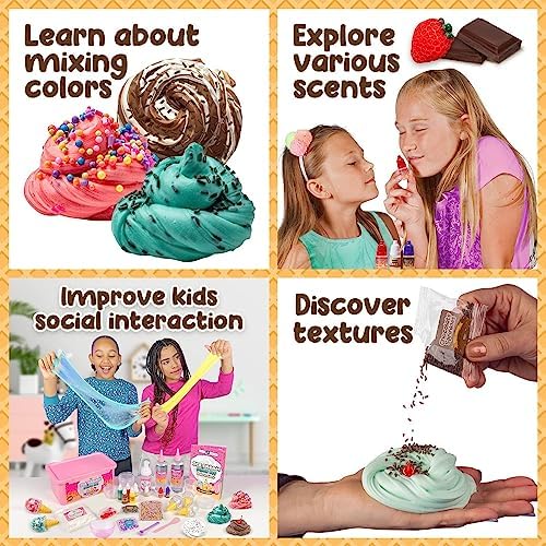 Original Stationery Ice Cream Slime Kit for Girls, Amazing Ice Cream Slime Making Kit to Make Butter Slime, Cloud Slime & Foam Slimes, Fun Gift Idea - Image 4