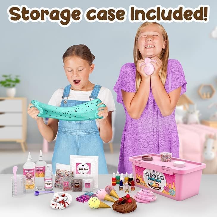 Original Stationery Ice Cream Slime Kit for Girls, Amazing Ice Cream Slime Making Kit to Make Butter Slime, Cloud Slime & Foam Slimes, Fun Gift Idea - Image 5
