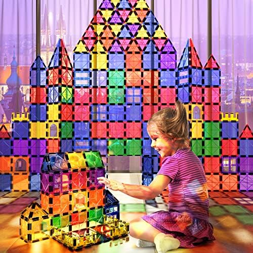 Magnetic Tiles Kids Toys STEM Magnet Toys for Toddler Magnetic Blocks Building Toys Preschool Learning Sensory Montessori Toys for 3+ Year Old Boys and Girls, Safe Creativity Toddler Kids Toys - Image 6